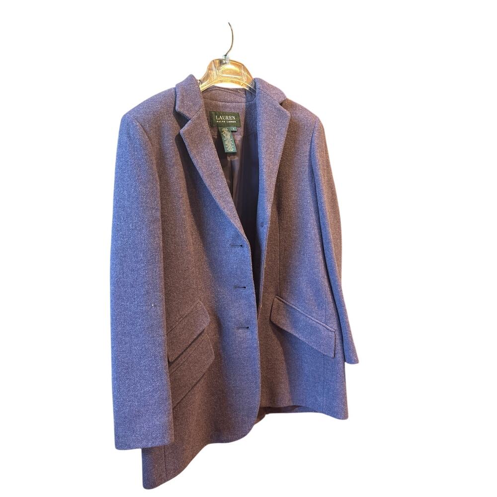 Lauren Ralph Lauren women's purple wool equestrian career blazer size 4. - Picture 3 of 8